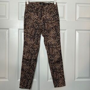 Earl Jeans Leopard Gold Black Print Skinny Ankle 6